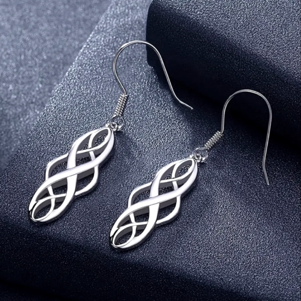 CELTIC Knot  design  Drop Earrings 925S Posts